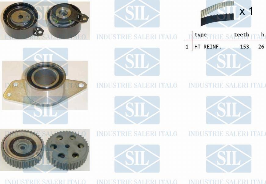 Saleri SIL TK1349 - Комплект ангренажен ремък vvparts.bg