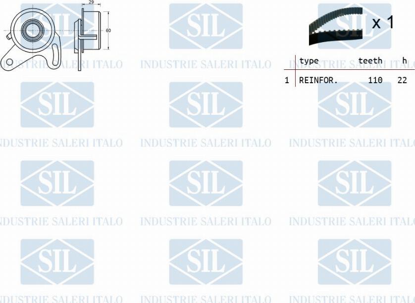 Saleri SIL TK1315 - Комплект ангренажен ремък vvparts.bg