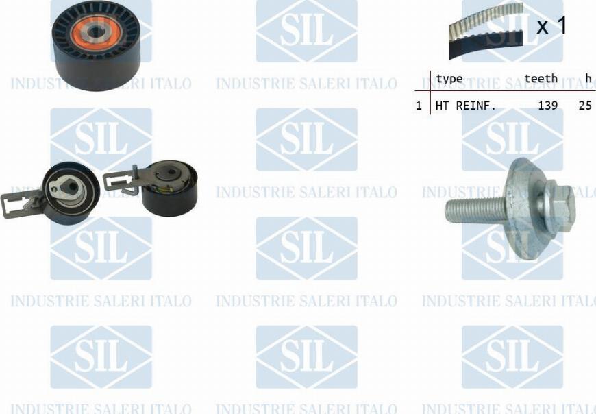 Saleri SIL TK1386 - Комплект ангренажен ремък vvparts.bg