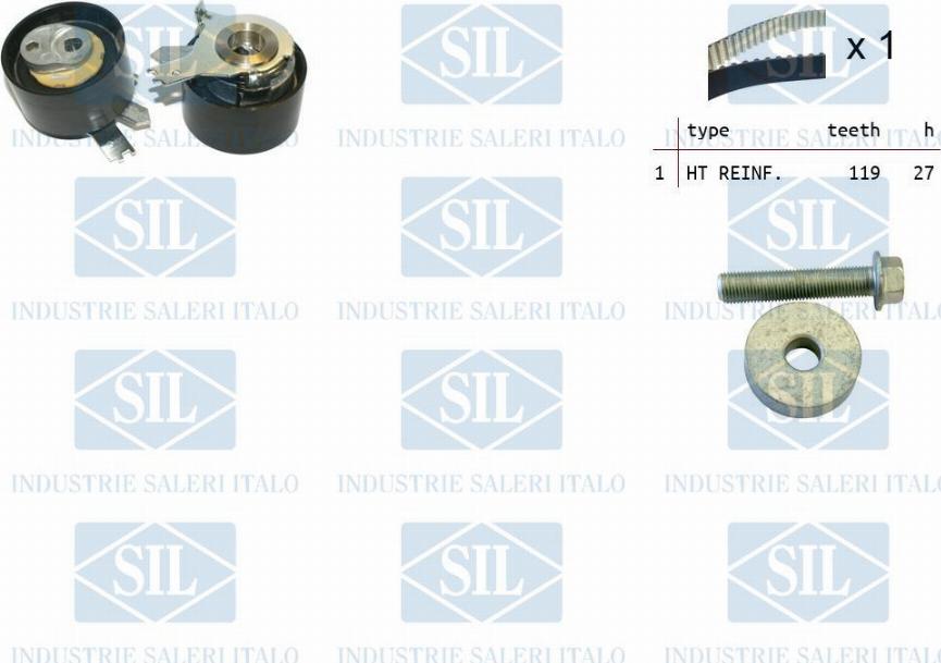 Saleri SIL TK1378 - Комплект ангренажен ремък vvparts.bg