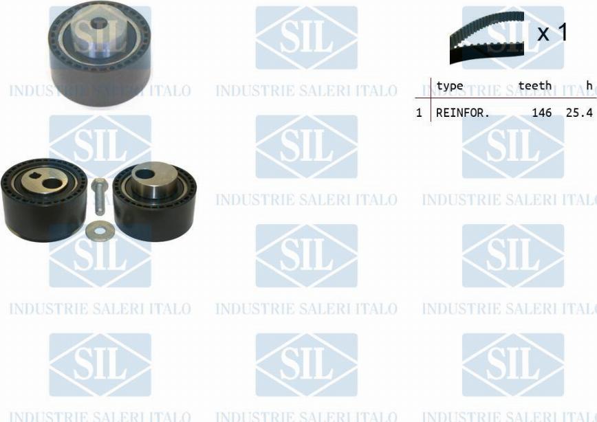 Saleri SIL TK1292 - Комплект ангренажен ремък vvparts.bg