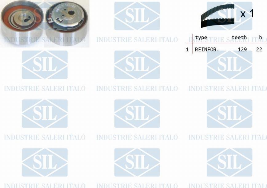 Saleri SIL TK1264 - Комплект ангренажен ремък vvparts.bg