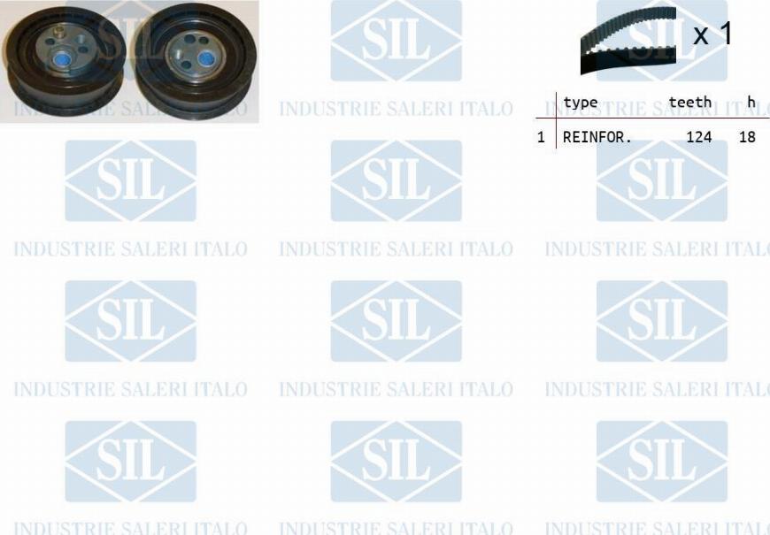 Saleri SIL TK1227 - Комплект ангренажен ремък vvparts.bg
