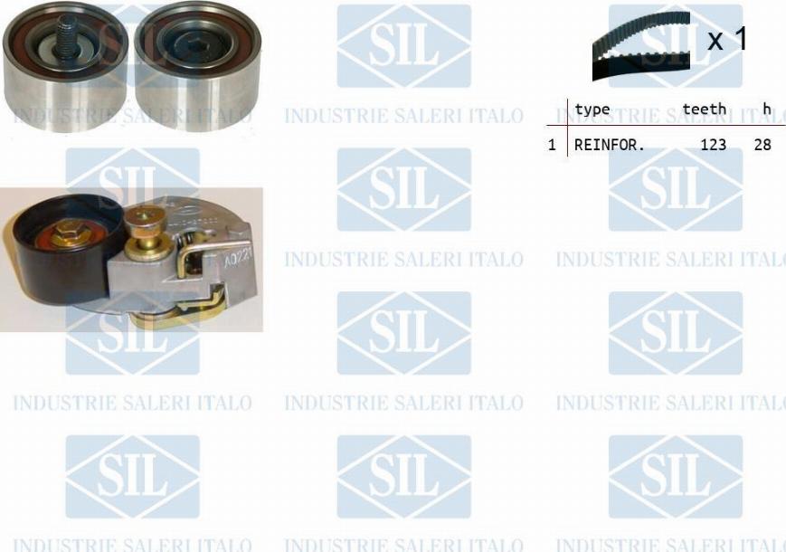 Saleri SIL TK1275 - Комплект ангренажен ремък vvparts.bg
