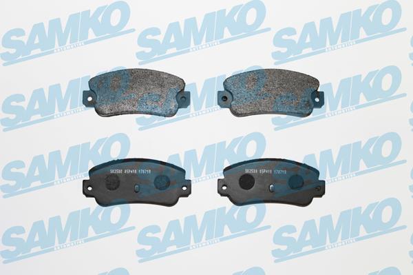 Samko 5SP410 - Комплект спирачно феродо, дискови спирачки vvparts.bg