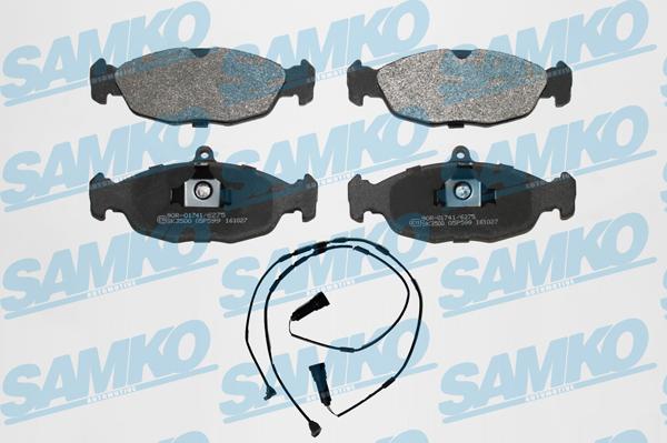 Samko 5SP599A - Комплект спирачно феродо, дискови спирачки vvparts.bg