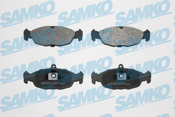 Samko 5SP599 - Комплект спирачно феродо, дискови спирачки vvparts.bg