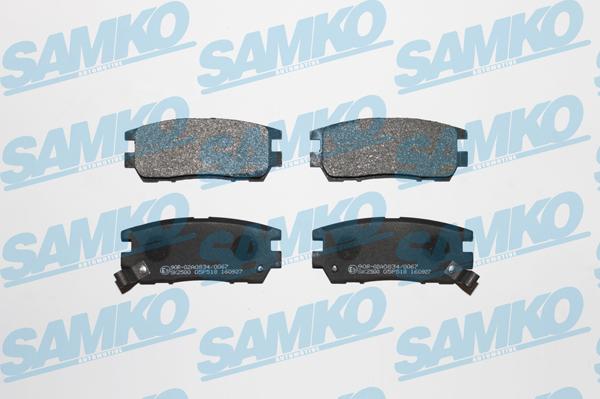 Samko 5SP518 - Комплект спирачно феродо, дискови спирачки vvparts.bg