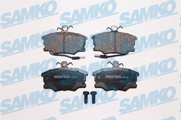 Samko 5SP098 - Комплект спирачно феродо, дискови спирачки vvparts.bg