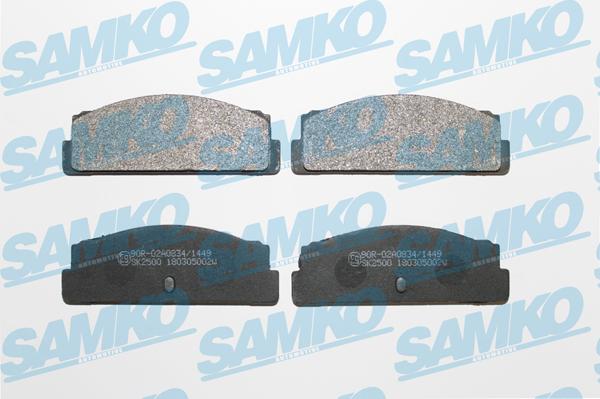 Samko 5SP002 - Комплект спирачно феродо, дискови спирачки vvparts.bg