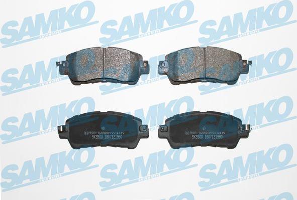 Samko 5SP1990 - Комплект спирачно феродо, дискови спирачки vvparts.bg