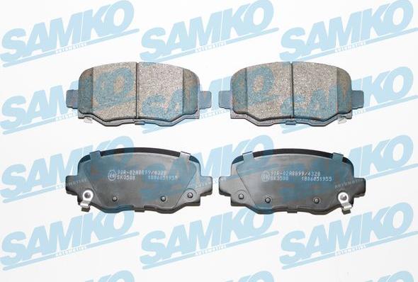 Samko 5SP1955 - Комплект спирачно феродо, дискови спирачки vvparts.bg