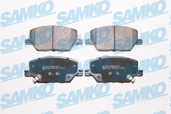 Samko 5SP1953 - Комплект спирачно феродо, дискови спирачки vvparts.bg