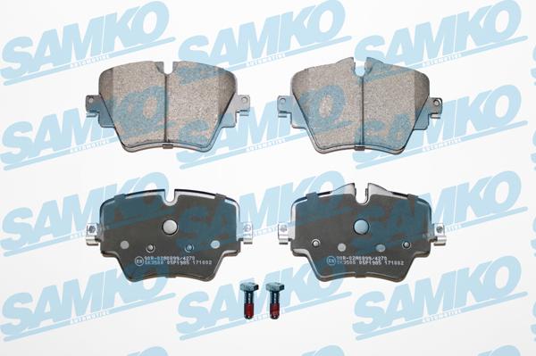 Samko 5SP1985 - Комплект спирачно феродо, дискови спирачки vvparts.bg