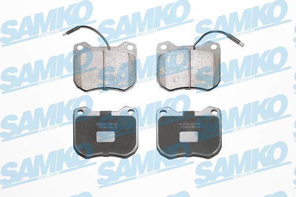 Samko 5SP146 - Комплект спирачно феродо, дискови спирачки vvparts.bg