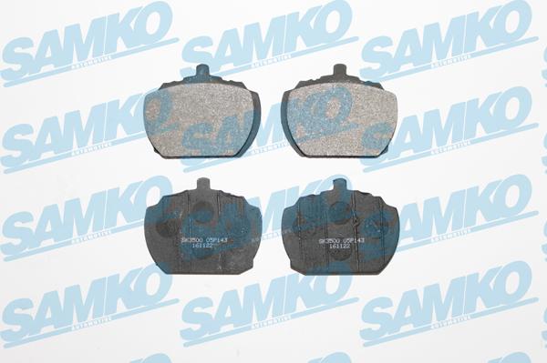 Samko 5SP143 - Комплект спирачно феродо, дискови спирачки vvparts.bg