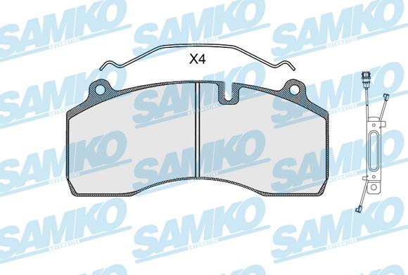 Samko 5SP1501A - Комплект спирачно феродо, дискови спирачки vvparts.bg