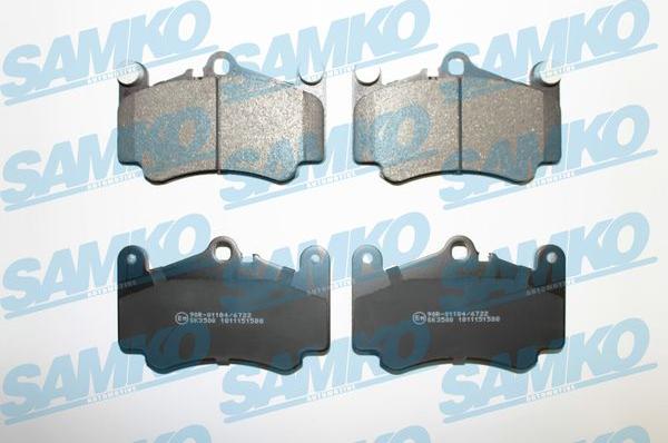 Samko 5SP1588 - Комплект спирачно феродо, дискови спирачки vvparts.bg