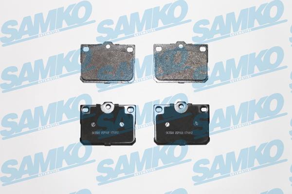 Samko 5SP169 - Комплект спирачно феродо, дискови спирачки vvparts.bg