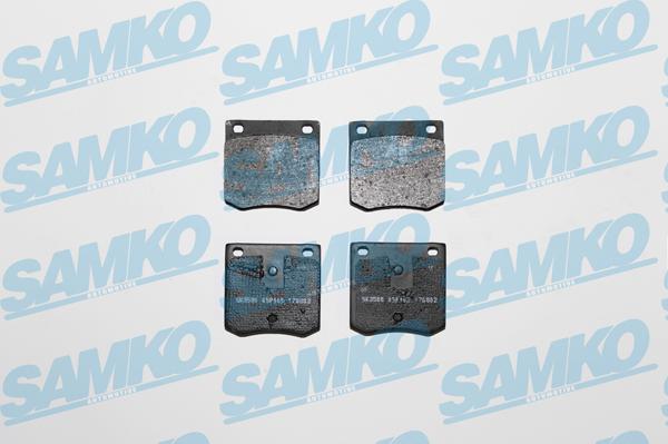 Samko 5SP165 - Комплект спирачно феродо, дискови спирачки vvparts.bg
