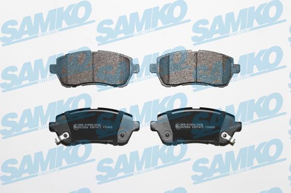 Samko 5SP1673 - Комплект спирачно феродо, дискови спирачки vvparts.bg
