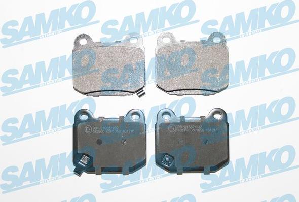 Samko 5SP1056 - Комплект спирачно феродо, дискови спирачки vvparts.bg