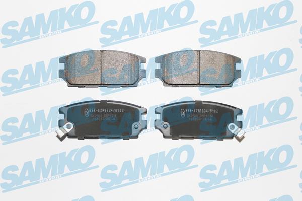 Samko 5SP1016 - Комплект спирачно феродо, дискови спирачки vvparts.bg