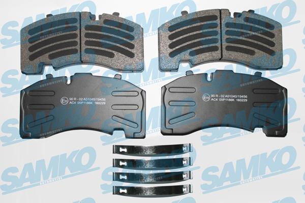 Samko 5SP1186 - Комплект спирачно феродо, дискови спирачки vvparts.bg