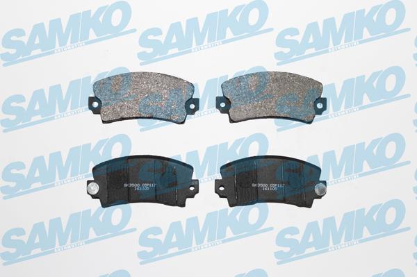 Samko 5SP117 - Комплект спирачно феродо, дискови спирачки vvparts.bg