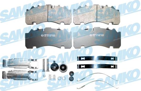 Samko 5SP1898K - Комплект спирачно феродо, дискови спирачки vvparts.bg