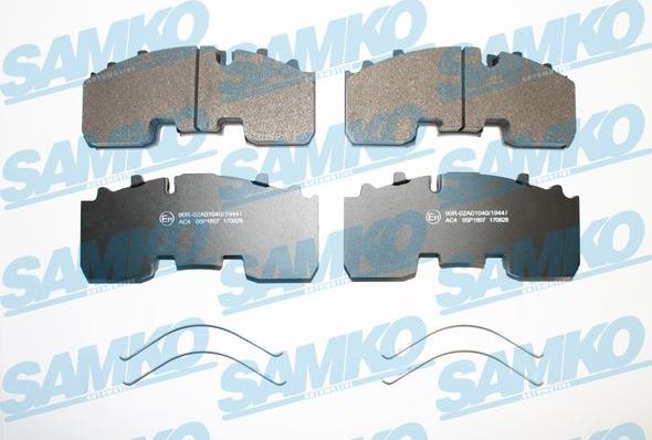 Samko 5SP1897 - Комплект спирачно феродо, дискови спирачки vvparts.bg