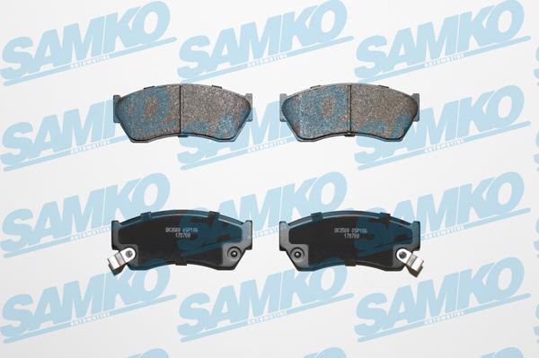 Samko 5SP186 - Комплект спирачно феродо, дискови спирачки vvparts.bg