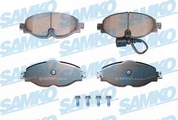 Samko 5SP1834 - Комплект спирачно феродо, дискови спирачки vvparts.bg