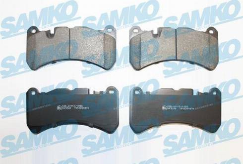 Samko 5SP1870 - Комплект спирачно феродо, дискови спирачки vvparts.bg