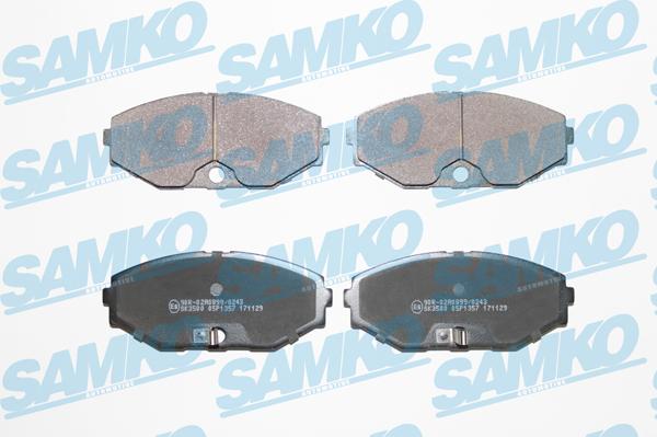 Samko 5SP1357 - Комплект спирачно феродо, дискови спирачки vvparts.bg