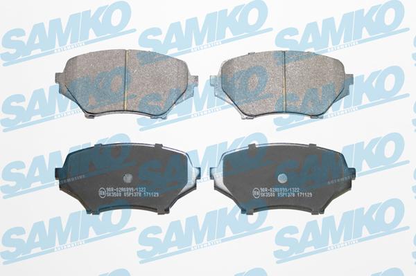 Samko 5SP1378 - Комплект спирачно феродо, дискови спирачки vvparts.bg