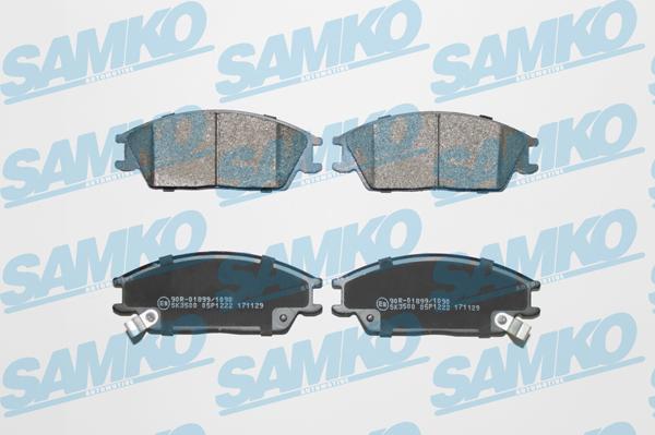 Samko 5SP1222 - Комплект спирачно феродо, дискови спирачки vvparts.bg
