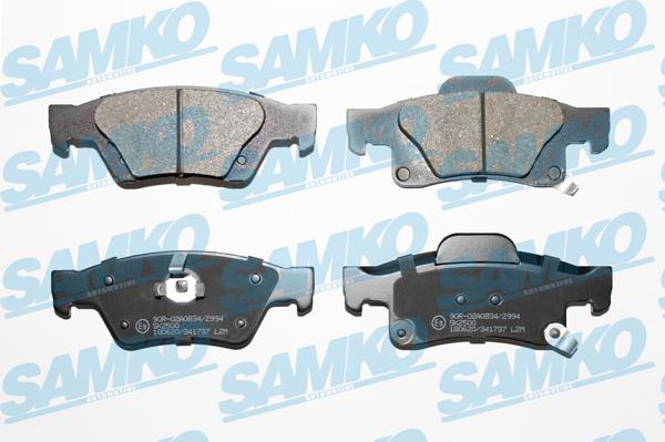 Samko 5SP1737 - Комплект спирачно феродо, дискови спирачки vvparts.bg