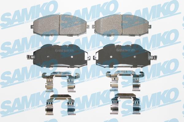 Samko 5SP845 - Комплект спирачно феродо, дискови спирачки vvparts.bg