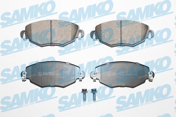 Samko 5SP865 - Комплект спирачно феродо, дискови спирачки vvparts.bg
