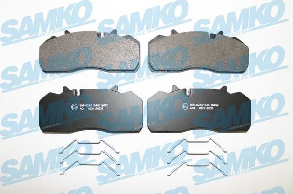 Samko 5SP822 - Комплект спирачно феродо, дискови спирачки vvparts.bg