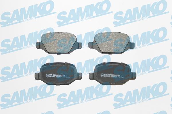 Samko 5SP871 - Комплект спирачно феродо, дискови спирачки vvparts.bg