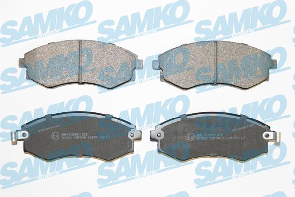 Samko 5SP348 - Комплект спирачно феродо, дискови спирачки vvparts.bg