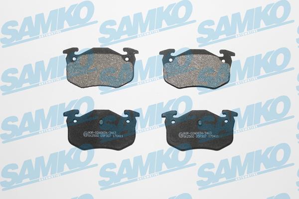 Samko 5SP307 - Комплект спирачно феродо, дискови спирачки vvparts.bg