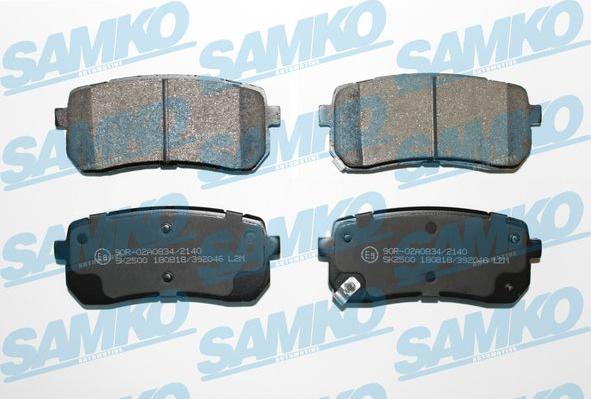 Samko 5SP2046 - Комплект спирачно феродо, дискови спирачки vvparts.bg