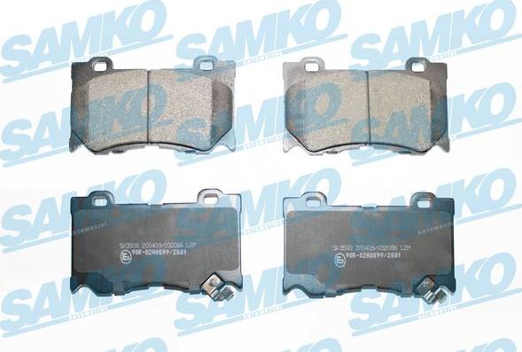 Samko 5SP2086 - Комплект спирачно феродо, дискови спирачки vvparts.bg