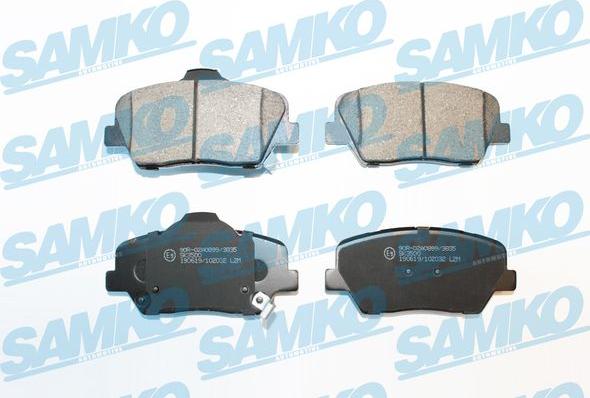 Samko 5SP2032 - Комплект спирачно феродо, дискови спирачки vvparts.bg