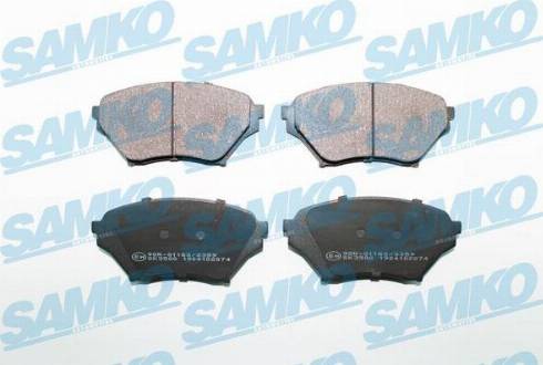 Samko 5SP2074 - Комплект спирачно феродо, дискови спирачки vvparts.bg