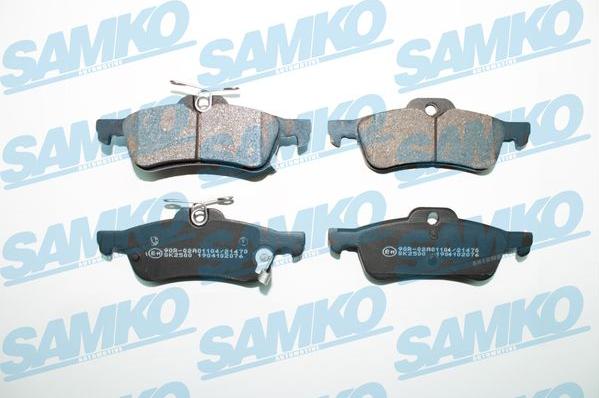 Samko 5SP2076 - Комплект спирачно феродо, дискови спирачки vvparts.bg