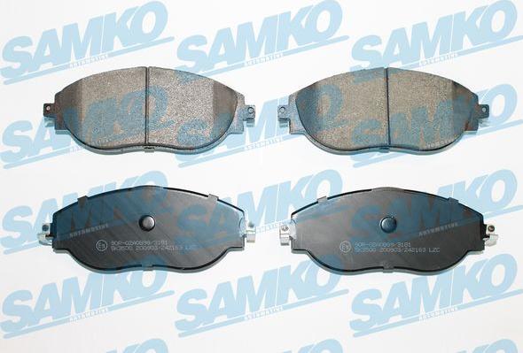 Samko 5SP2163 - Комплект спирачно феродо, дискови спирачки vvparts.bg